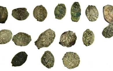 Lot of 16 Russian 1400-1500 C Coins