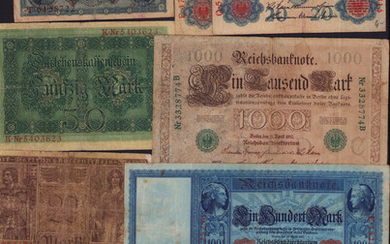 Lot of paper money: Germany (27)