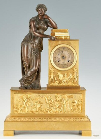 Louis Moinet Gilt Bronze "Minerva" Clock, Paris
