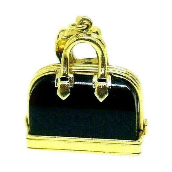 Louis Vuitton 18k Yellow Gold Onyx Vintage Handbag