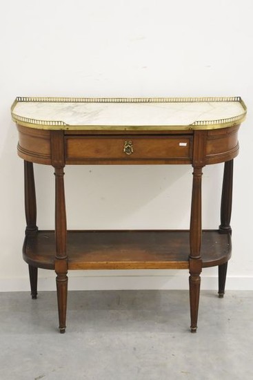 Louis XVI mahogany console table (Ht 60 x...