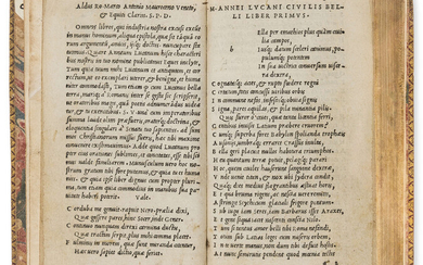 Lucanus (Marcus Annaeus) [Pharsalia], second Aldine edition, Venice, Aldus Manutius & Andrea Torresani, July 1515.