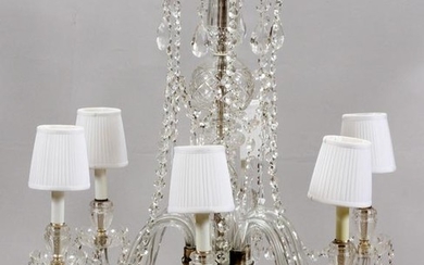 MARIE THERESE STYLE, SIX-LIGHT CRYSTAL CHANDELIER