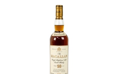 Macallan Whisky 10 years old. Sherry oak casks from Jerez, 7...