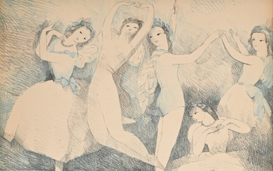 Marie LAURENCIN (1883 - 1956) Les danseuses chalcographie du Louvre, signé dans...