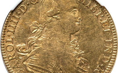 Mexico: , Charles IV gold 8 Escudos 1796 Mo-FM XF40 NGC,...