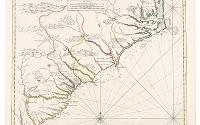 Mortier, Pierre | First state of the first map of the Carolinas printed outside of England