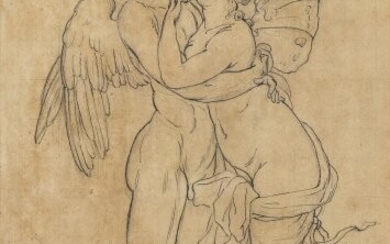 NEOCLASSICAL ARTIST, EARLY 19th CENTURY Cupid and Psyche Pen and...