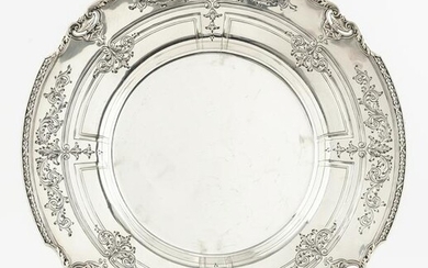 Neoclassical Style Sterling Silver Circular Tray