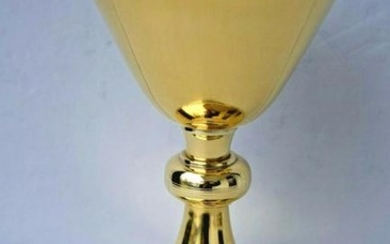 Nice Older Chalice + 7 1/4" ht. + All Gold Plated +