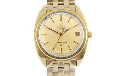OMEGA - a gold plated Constellation bracelet watch, 35mm.