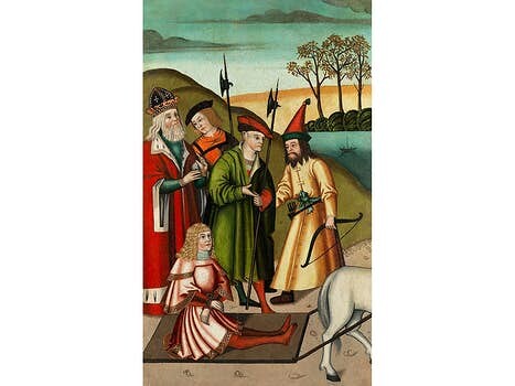 Oberrheinischer Maler des 16. Jahrhunderts, SZENE AUS DEM LEBEN DER HEILIGEN URSULA