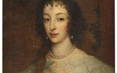 Old Master Oil Portrait on Canvas Henrietta of England