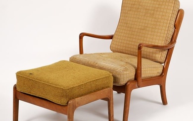 Ole Wanscher Lounge Chair and Ottoman 1940s