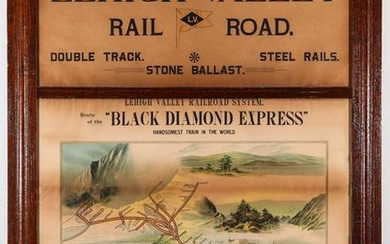 POSTER FOR LEHIGH VALLEY BLACK DIAMOND EXPRESS C. 1900