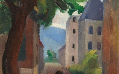 Paesaggio francese, 1921, René Paresce (Carouge 1886 - Parigi 1937)