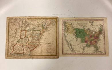 Pair Early 19thC Maps Of The United States