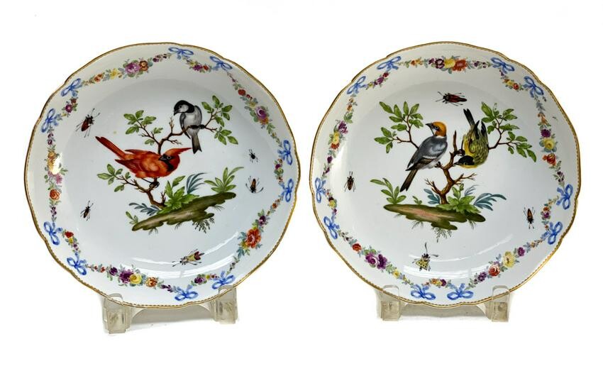 Pair Meissen Marcolini Porcelain Dishes.