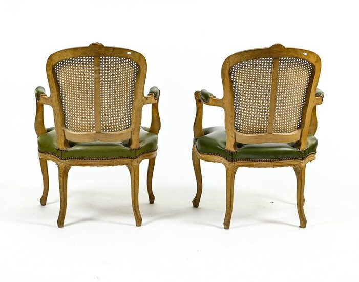 Pair of cabriole chairs