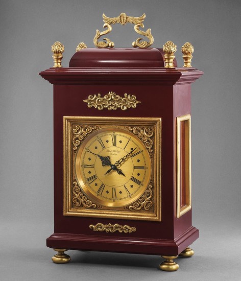 Patek Philippe, Ref. 1360 An interesting and unsusual wood and gilt metal quartz table clock