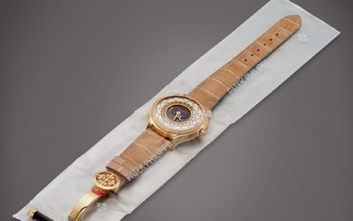 Patek Philippe Reference 7175 | A limited edition pink gold and diamond-set world time wristwatch with moon phases in single factory seal, Made to commemorate the 175th anniversary of Patek Philippe, Circa 2015 | 百達翡麗 | 型號7175 |...