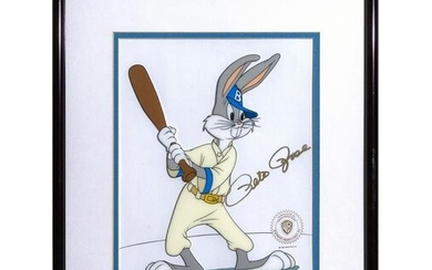 Pete Rose Signed Bugs Bunny Sericel