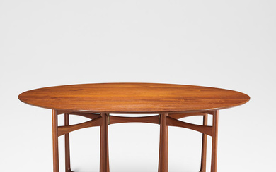 Peter Hvidt and Orla Mølgaard-Nielsen Drop-leaf console dining table, model...