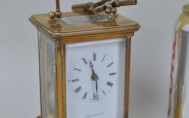 Petite Tiffany & Co. Brass Carriage Clock
