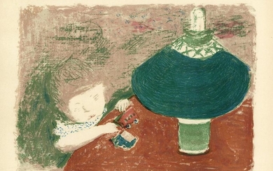 Pierre Bonnard lithograph "L'Enfant a la lampe"
