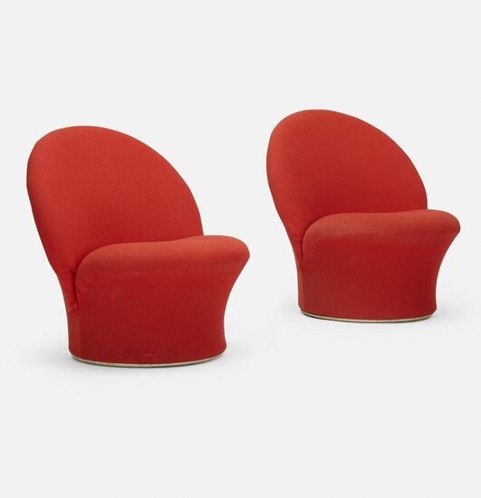 Pierre Paulin, Lounge chairs model F572, pair