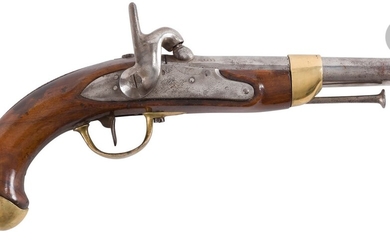 Pistolet d’arçon à percussion modèle 1822... - Lot 28 - Ader