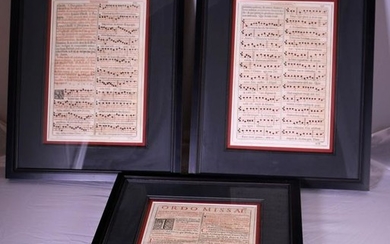 Print of 18thc Prayer, Ordo Missae Set of Three