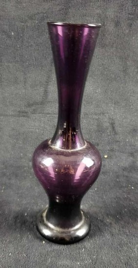 Purple Glass Bud Vase