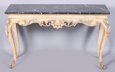 ROCOCO STYLE CREAM PAINTED CONSOLE