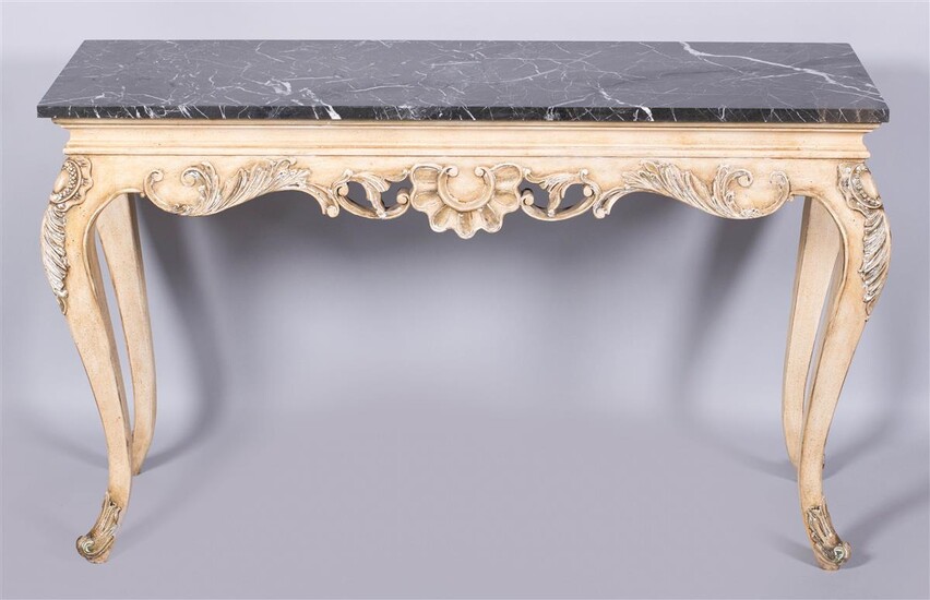 ROCOCO STYLE CREAM PAINTED CONSOLE