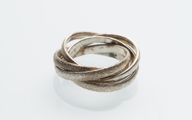 Randers silver. Gold-plated sterling silver ring
