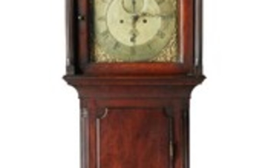 Rare Chippendale Carved and Figured Mahogany Tall Case Clock, case attributed to George Pickering (w.1773 - d. 1784), works by David Robinson, London, Philadelphia, Pennsylvania, circa 1775