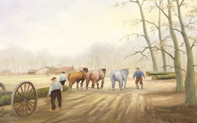 Remmers John (1874-1951) boerenpaarden