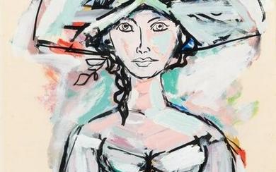 Rene Portocarrero Cuban, 1912-1985 Woman Wearing a Hat