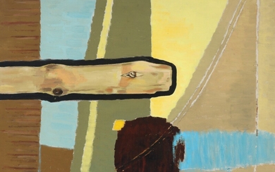 Rita Kernn-Larsen: Composition. Signed Rita Kernn-Larsen and on the reverse Oil on canvas. 66×100 cm.