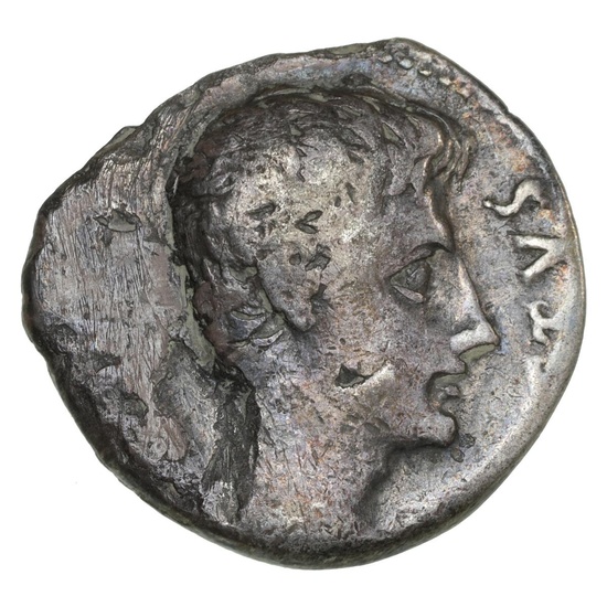 Roman Empire, Augustus, 27 BC - 14 AD, Denarius, Colonia Patricia, ca....