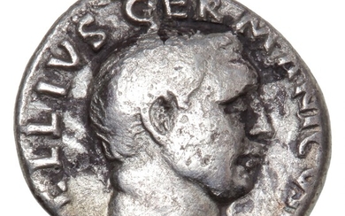 Roman Empire, Vitellius, Rome, 69 AD, Denarius, XV VIR SACR FAC, RIC 109, 3.27 g.