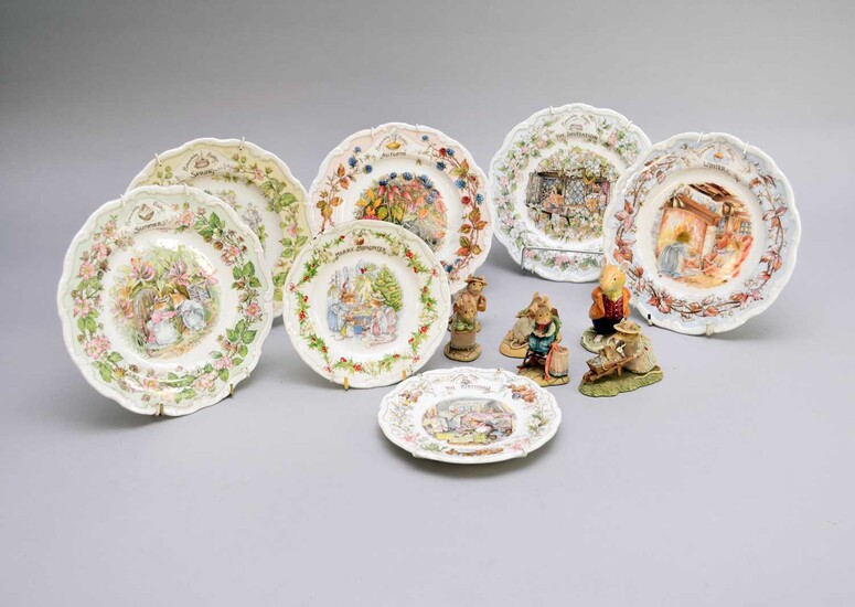 Royal Doulton and Border Fine Arts Brambly Hedge plates and figures