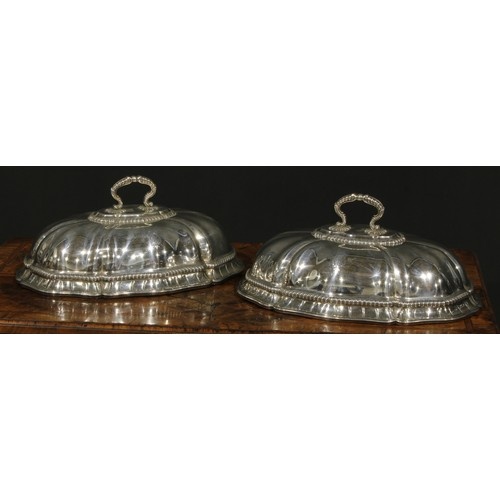 Royal Household Silver - a pair of George III silver fluted ...
