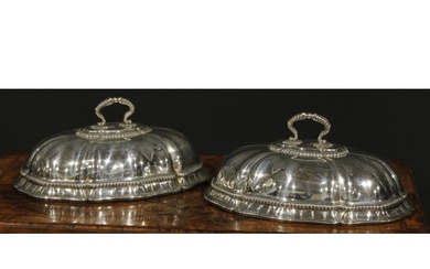 Royal Household Silver - a pair of George III silver fluted ...