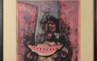 Rufino Tamayo "Watermelon Eater" Lithograph