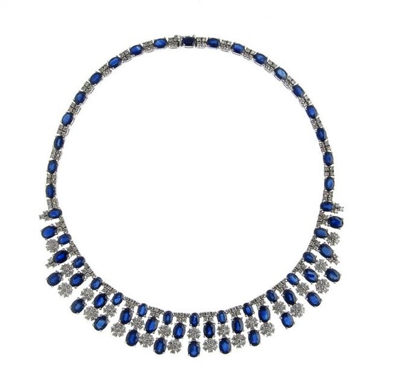 SAPPHIRES AND DIAMONDS NECKLACE