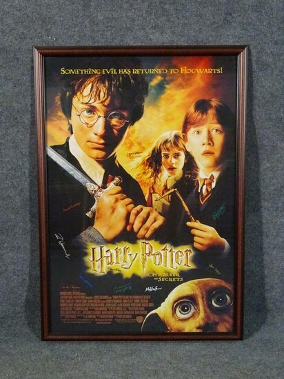 SIGNED HARRY POTTER & THE CHAMBER OF SECRETS POSTER