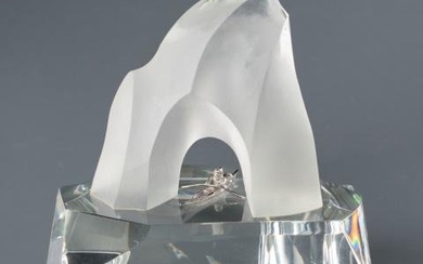 STEUBEN 'ICE HUNTER' SCULPTURE BY J. A. HOUSTON
