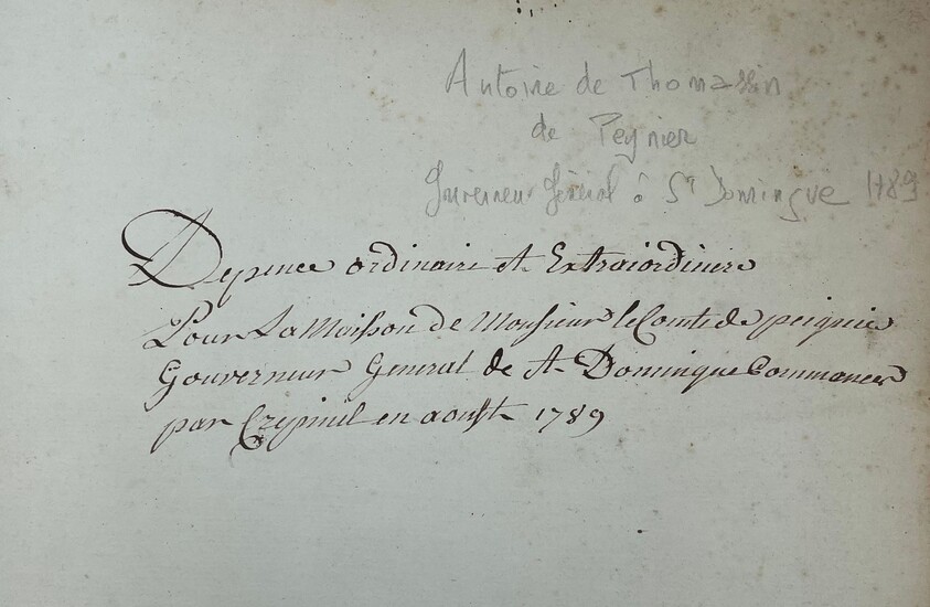 Saint-Domingue. CREPINEL. Manuscrit autographe... - Lot 28 - Beaussant Lefèvre & Associés